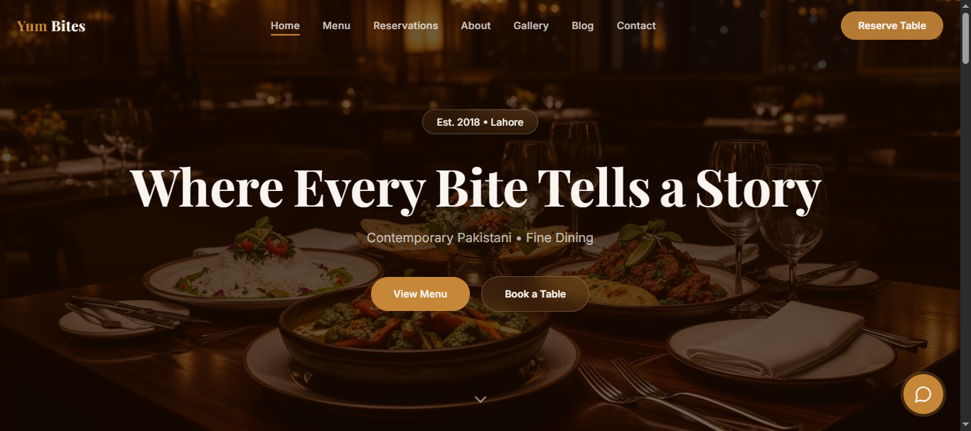 Yum Bites - Web Development, E-commerce Project Screenshot